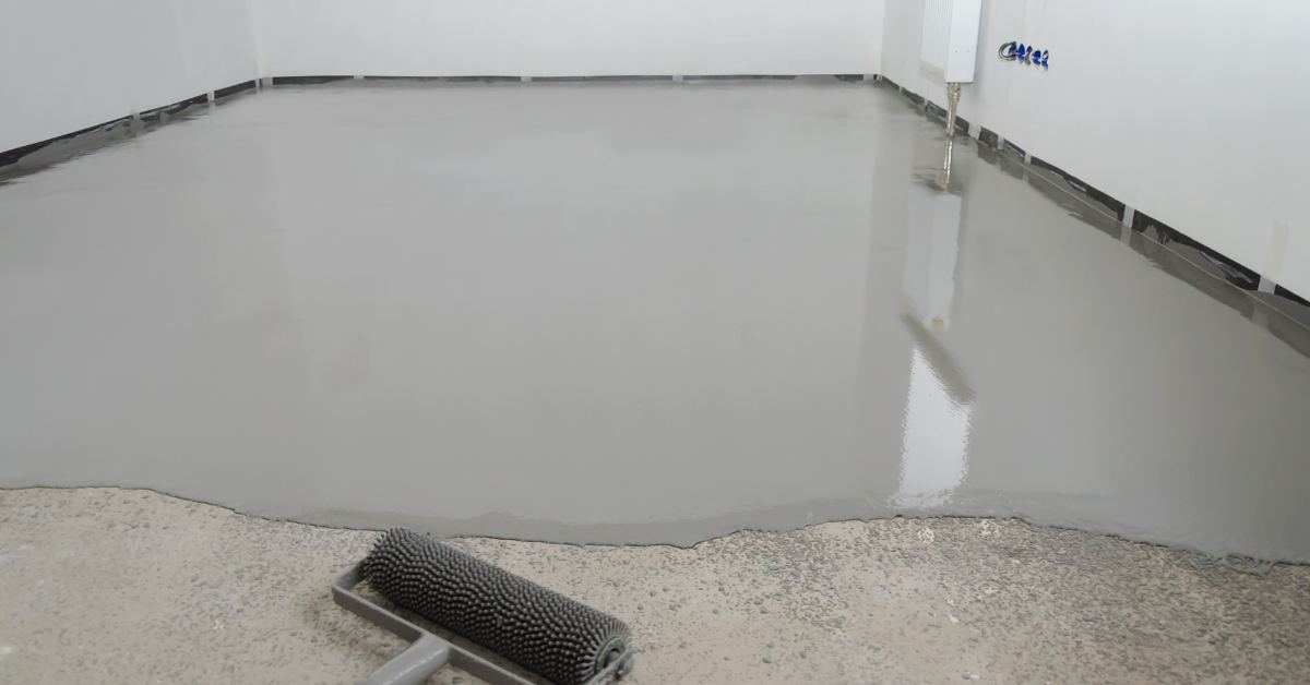 Autonivelante cementicio en proceso