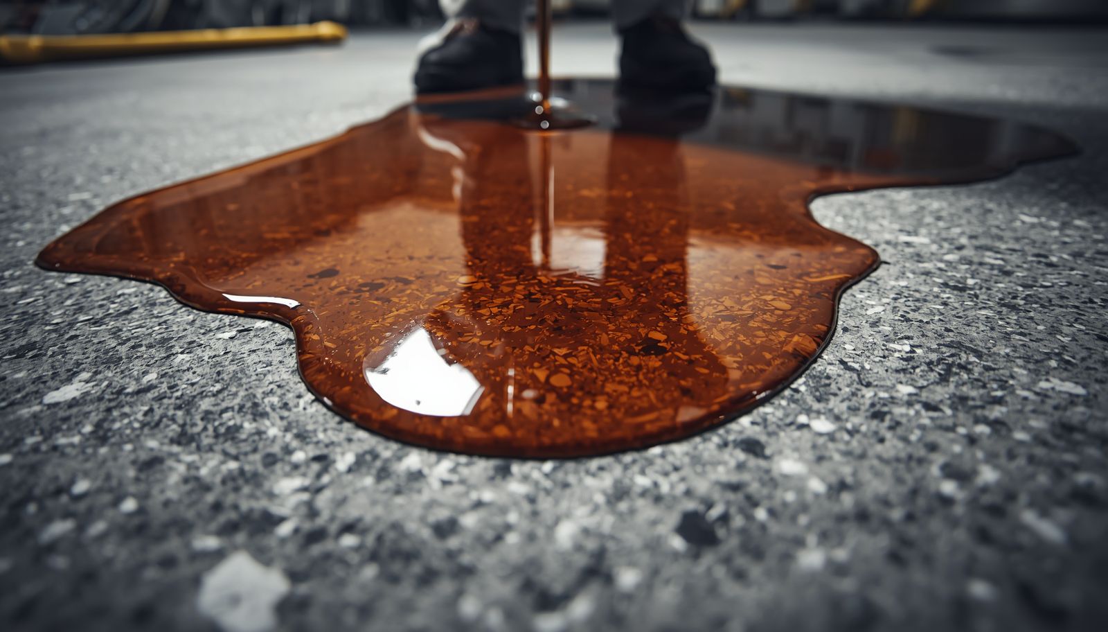 Vertido de resina epóxica sobre superficie de concreto