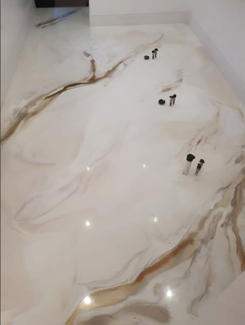 Detalle de acabado mármol